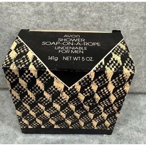 Vintage 1992 Avon Undeniable Soap On A Rope Men's 5oz Brand New in‎ Box 1990's